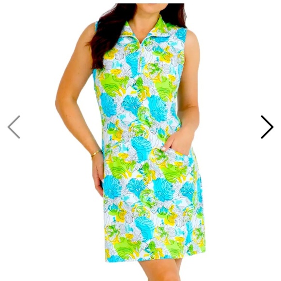 IBKUL SPF 50+Sleeveless Mock Dress - Paddy Print MINI